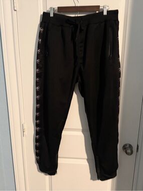 Empire Black Men’s Jogger Paintball and Airsoft Pants with Side Empire Logos XL